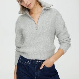 Wilfred Free Gwyneth sweater zip wool alpaca sz xs